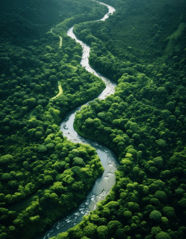 Luchtfoto van rivier als symbool voor systemisch werk in organisaties